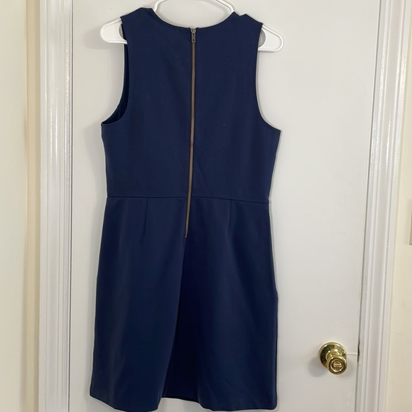J.CREW Mesh wrap dress Navy Blue
Size 10 Sleeveless Scoop Neck C1949 NWT - Picture 6 of 10